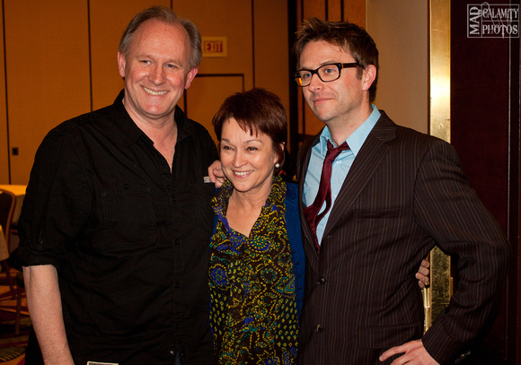 Peter Davison, Janet Fielding, and Chris Hardwick at Gallifrey One 2011